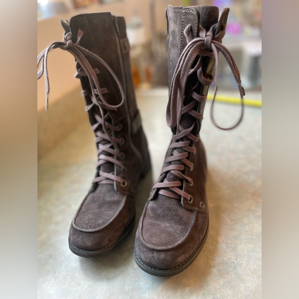 The North Face Brown Lace Up Boots Rugged Outdoor Style - Picture 2 of 11